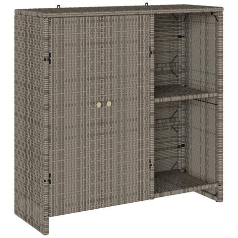 Armadio da Stoccaggio Grigio 100x36x102 cm Rattan - Foto 1