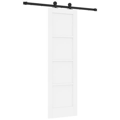 "Porta Scorrevole  con Set di Ferramenta ""ORKDAL"" in Legno Massello di Pino Bianco, Porta Interna 'ORKDAL'in Bianco 61x198,5x4 cm in Legno Massello di Pino" - Foto 1