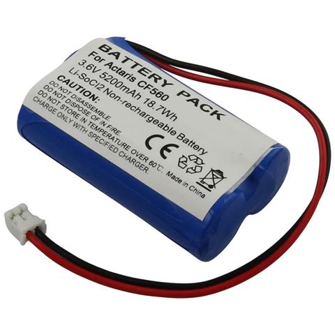 Batteria Di Ricambio Per Itron Actaris Cf560 Li-soci2 3.6v 5200mah 18.7wh - Foto 1