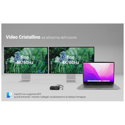 USB-C Dual HDMI Docking Station with Power Delivery 100 W - Foto 2