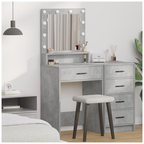 Toletta  con luci LED Grigio cemento 50x41x135 cm - Foto 2