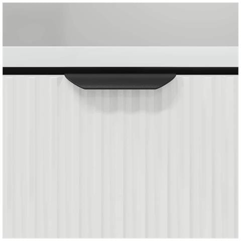 Comodino Bianco lucido 49 x 36 x 61 cm Legno multistrato - Foto 9