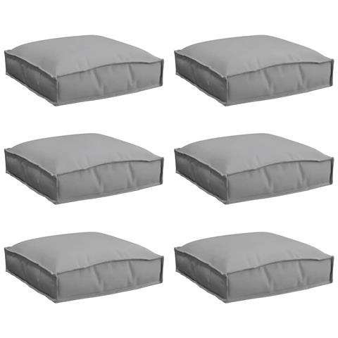 Cuscino per seduta pallet 6 pcs Grigio 40 x 40 x 8 cm - Foto 1