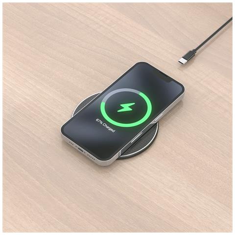 ASCH-15W1WC058-BK Caricabatterie per dispositivi mobili Smartphone Nero USB Carica wireless Interno - Foto 2