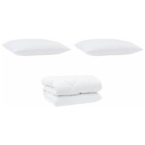 Duvet Invernale 3 pcs Bianco 240 x 220 cm Microfibra - Foto 1