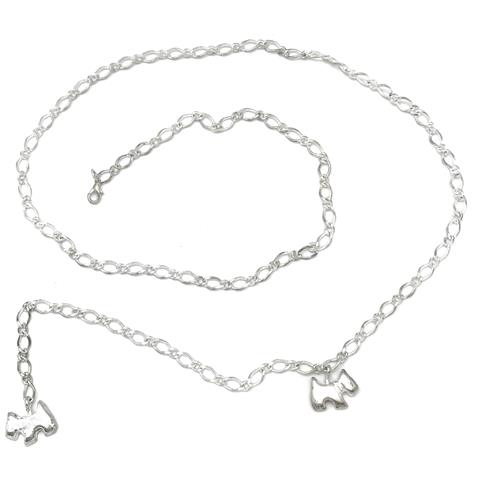 Cintura A Catena In Argento Con Ciondolo A Forma Di Cane Westie - Foto 1