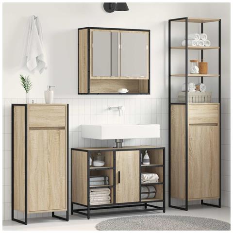 Mobile da Bagno Sonoma 40 x 30 x 180 cm Legno multistrato - Foto 2