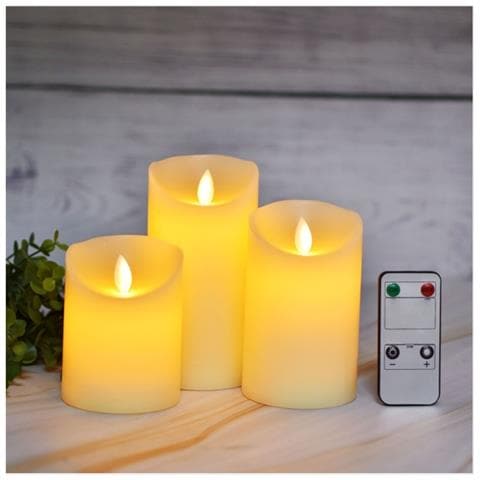 Candela Led Ricaricabile Senza Fiamma Con Telecomando - 7.5x18cm, Effetto Fiamma Oscillante - Foto 5