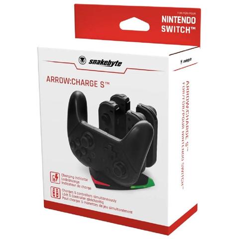 Stazione Di Ricarica Per Controller Switch E Joy-con Arrow Charge S Led, Nero - Foto 2