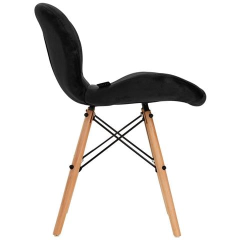 Poltrona cosmetica QS-186 in velluto nero - Foto 2
