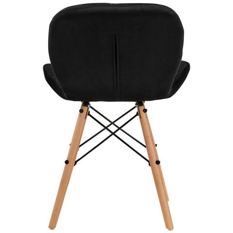 Poltrona cosmetica QS-186 in velluto nero - Foto 4