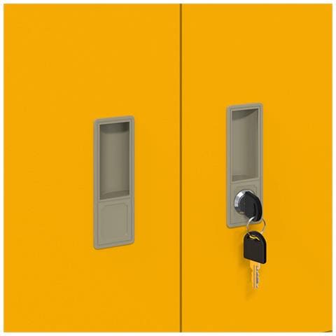 Armadio Giallo senape 60 x 40 x 40 cm Acciaio - Foto 9