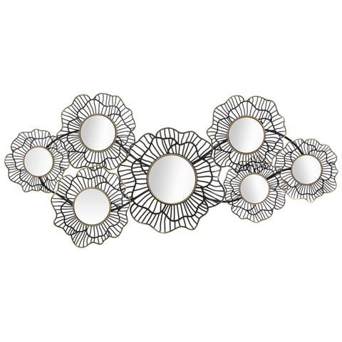 Decorazione In Metallo 3d Cerchi 3-nero-metallo-121x5x56 Cm - Foto 1
