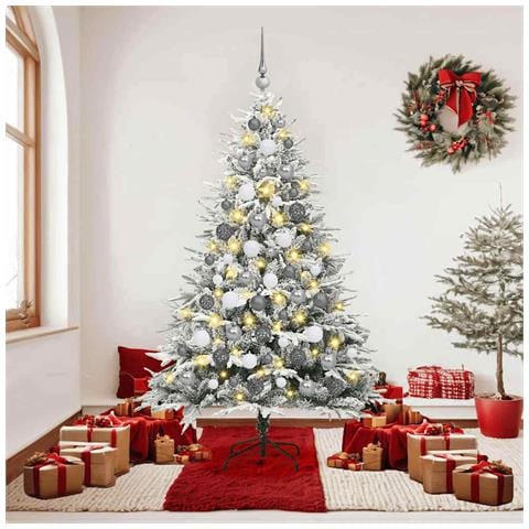 Albero di Natale Artificiale Pre-illuminato con Set di Palline - Foto 2