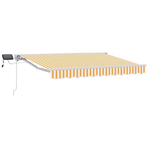 Cornice per Tenda Manuale con LED Giallo e Bianco 3,5 x 2,5 m - Foto 1