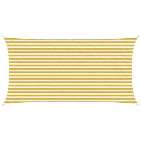 Telo Ombra Giallo e Bianco 2,5 x 4,5 m HDPE - Foto 1