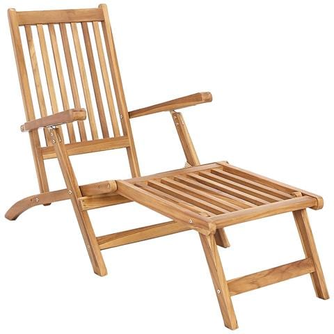 Sedia da Ponte Pieghevole Naturale Legno di teak solido - Foto 1