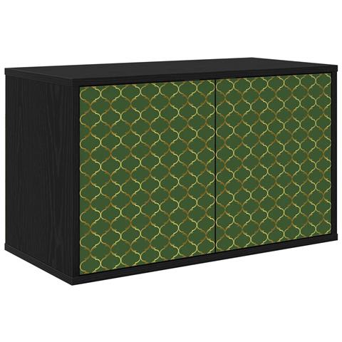 Mobile TV da Parete GELEEN 69 x 33 x 40 cm Rovere Nero - Foto 1