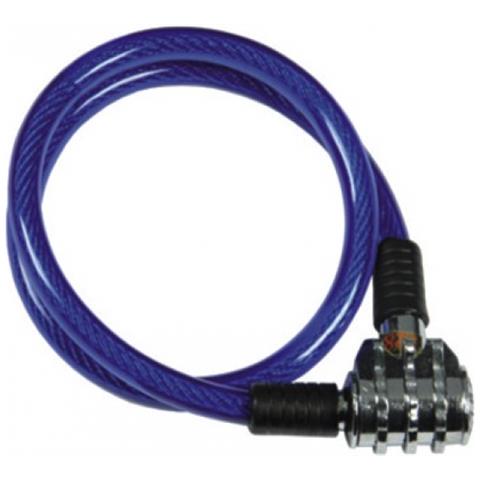 Lucchetto a combinazione con cavo acciaio rivestito in pvc cm 55 - Foto 3