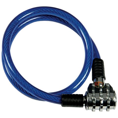 Lucchetto a combinazione con cavo acciaio rivestito in pvc cm 55 - Foto 1