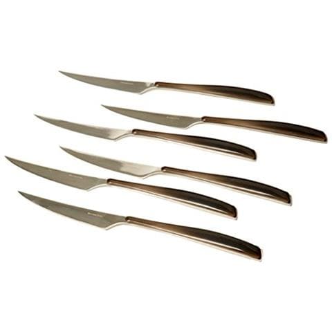 Posate Glamour Di , Set Coltelli Da Frutta 6pz. Scatola Regalo Con Finestra - Nero Fumè - Foto 1