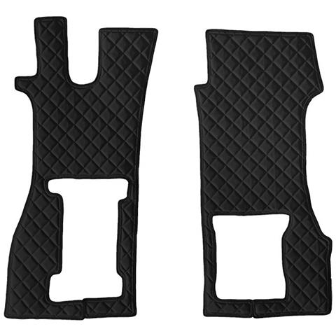 96195 Coppia Tappeti In Similpelle Nero Scania R Serie 711-16 sedi - Foto 1