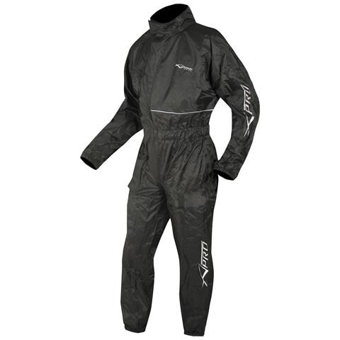 Antipioggia Completo Tuta Impermeabile Intera Moto Scooter Custom Quad Nero Xxl - Foto 4