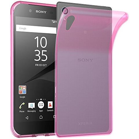 Custodia Compatibile Con Sony Xperia Z5 In Rosa Transparente - Coperchio Protettivo In Silicone Tpu Flessibile - Foto 1