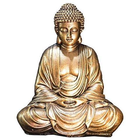 Zenlight Buddha Statua Doro Resina 16 X 10 X 20 Cm - Foto 1