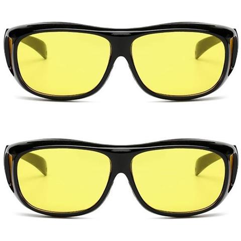 SLOWMOOSE - Occhiali Sportivi Per La Visione Notturna, Gialli Illuminati, Occhiali  Per Il Vento E Le Radiazioni Del Conducente [ giallo] - ePRICE