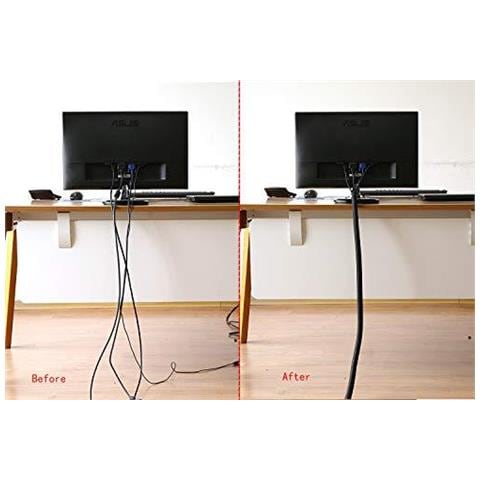 10ft - 12 Pollici Cavo Protector Wire Loom Tubing Passacavo Split Guaine Per Usb Cavo Caricatore Cavo Di Alimentazione Cavo Audio Video - Cat Protect Dal Masticare Cords - Nero - Foto 2