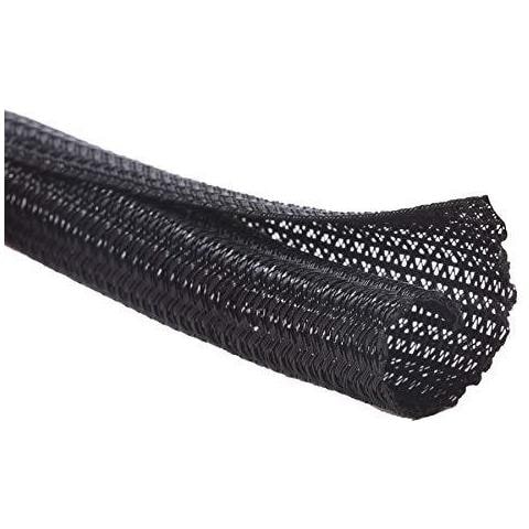 10ft - 12 Pollici Cavo Protector Wire Loom Tubing Passacavo Split Guaine Per Usb Cavo Caricatore Cavo Di Alimentazione Cavo Audio Video - Cat Protect Dal Masticare Cords - Nero - Foto 1