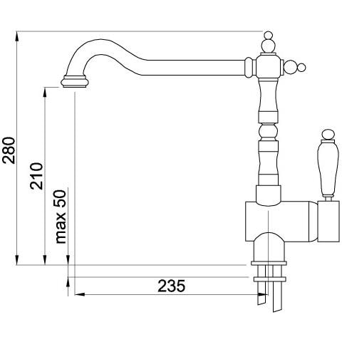 Miscelatore Cucina MGKRIO51 Monocomando RIO Classic Ggranitek Colore Avena - Foto 2