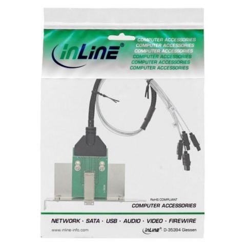 SFF-8644 - 4x SATA, SFF-8644, 4x SATA, Femmina / femmina, Nero, Argento - Foto 1