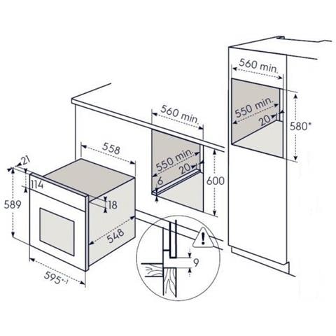 Forno Elettrico da Incasso Serie 600 KODEH60X Capacità 72 L Multifunzione Ventilato Cottura a Vapore Potenza 2990 W Colore Acciaio Inox - Foto 8
