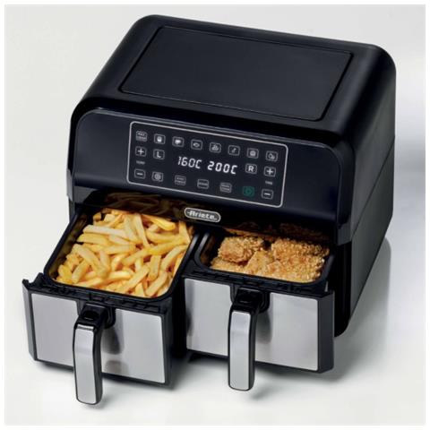 Friggitrice Air Fryer Dual Capacità 8 Litri 1700 Watt Colore Nero / Argento - Foto 2