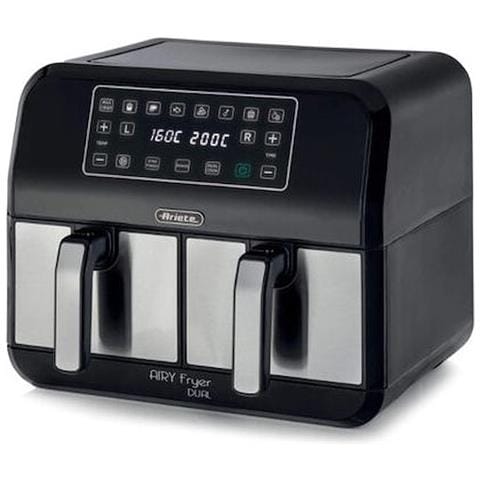 Friggitrice Air Fryer Dual Capacità 8 Litri 1700 Watt Colore Nero / Argento - Foto 5