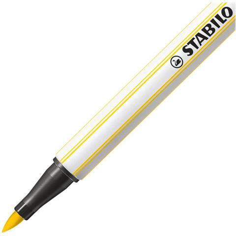 Pen 68 brush - Pennarello Premium con punta a pennello - Confezione da 10 - Giallo Limone - Foto 2