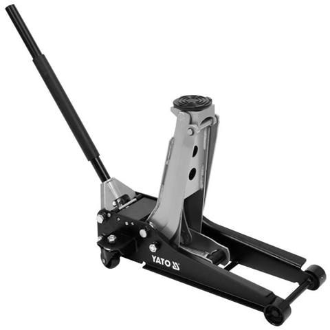 Cric Professionale 2,5 T / 2500 Kg, Piatto, Altezza Di Sollevamento: 85 - 520 Mm, Versione Bassa, Ultra Leggero, Sollevamento Rapido Grazie Alla Doppia Pompa A Pistone, Cric Basso. . - Foto 2