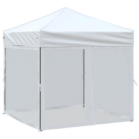 Tenda Per Feste Pieghevole Con Pareti Laterali Bianco 2x2 M - Foto 1
