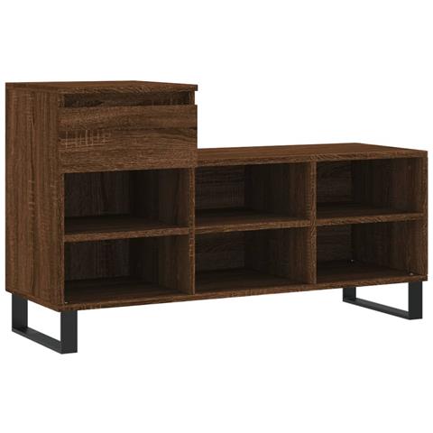Scarpiera Rovere Marrone 102x36x60 Cm In Legno Multistrato - Foto 1