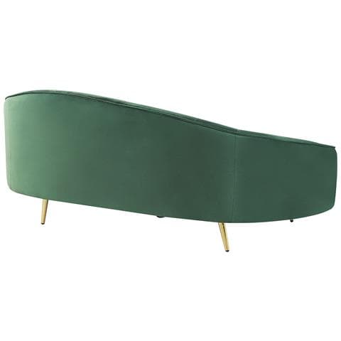 Divano 3 Posti Velluto Verde Smeraldo E Oro Savar - Foto 13