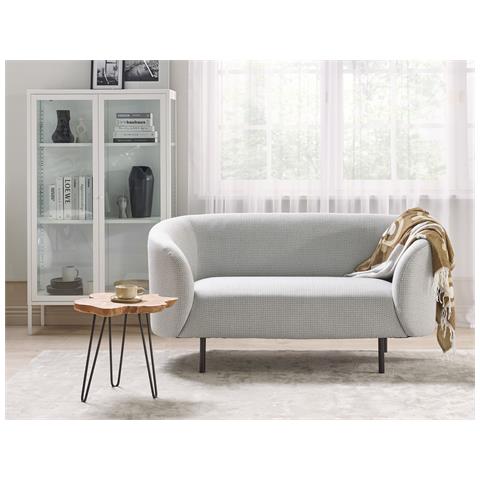 Divano 2 Posti Loen Tessuto Nero /bianco - Foto 1