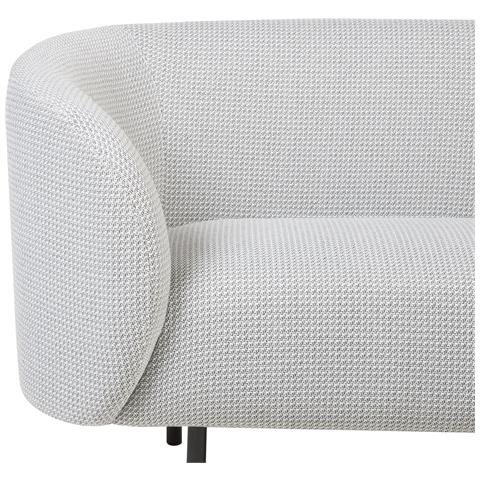 Divano 2 Posti Loen Tessuto Nero /bianco - Foto 6