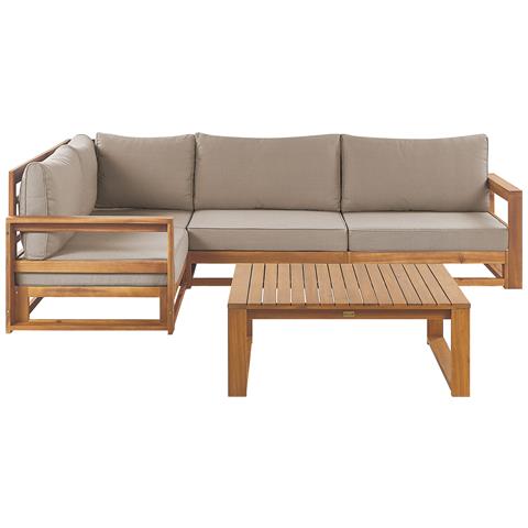 Salotti Grandi Destra Legno D'acacia Certificato Fsc® Legno Chiaro Timor - Foto 2