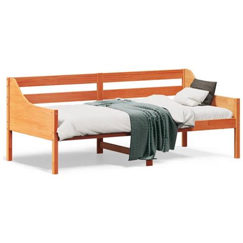 Dormeuse Senza Materasso Marrone Cera 90x190 Cm Legno Di Pino - Foto 2