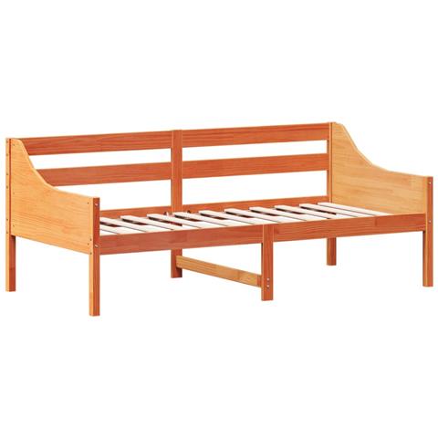 Dormeuse Senza Materasso Marrone Cera 90x190 Cm Legno Di Pino - Foto 3