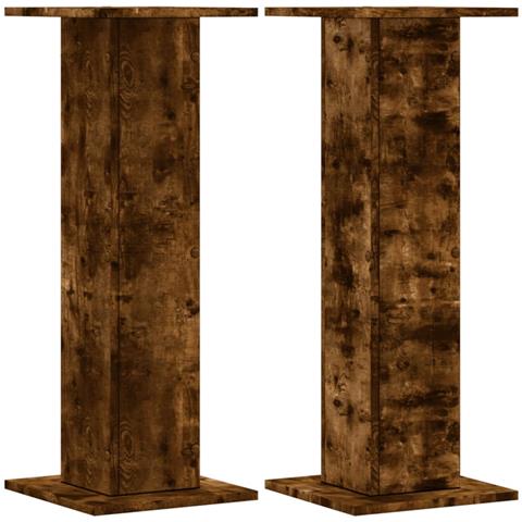 Supporti Altoparlanti 2 Pz Rovere 30x30x80 Cm Legno Multistrato - Foto 2