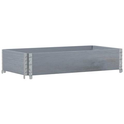 Fioriera Da Giardino Grigia 40x40x78 Cm Legno Massello Di Pino - Foto 2