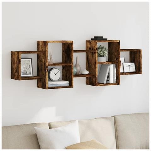 Mensola A Muro Rovere Fumo 129x18x42 Cm In Truciolato - Foto 1